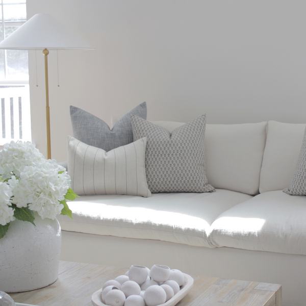 Distressed Woven | Blue Pillow Cover