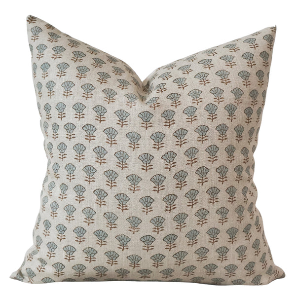 Morning Glory Linen Pillow Cover