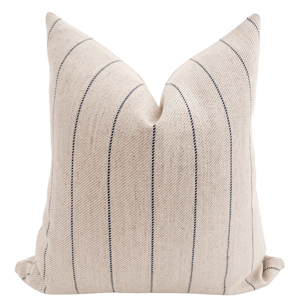 Antique Stripe | Blue Pillow Cover