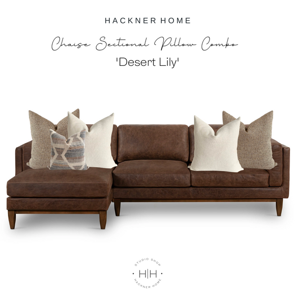 Sectional Chaise Sofa Pillow Combo | Desert Lilly