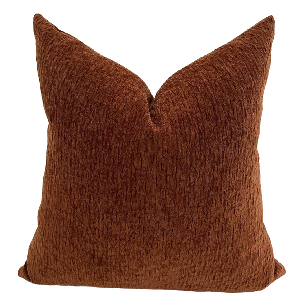 Crushed Rusted Velvet Pillow Cover