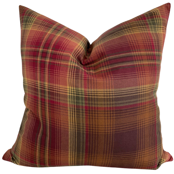 Fall Plaid Pillow Cover