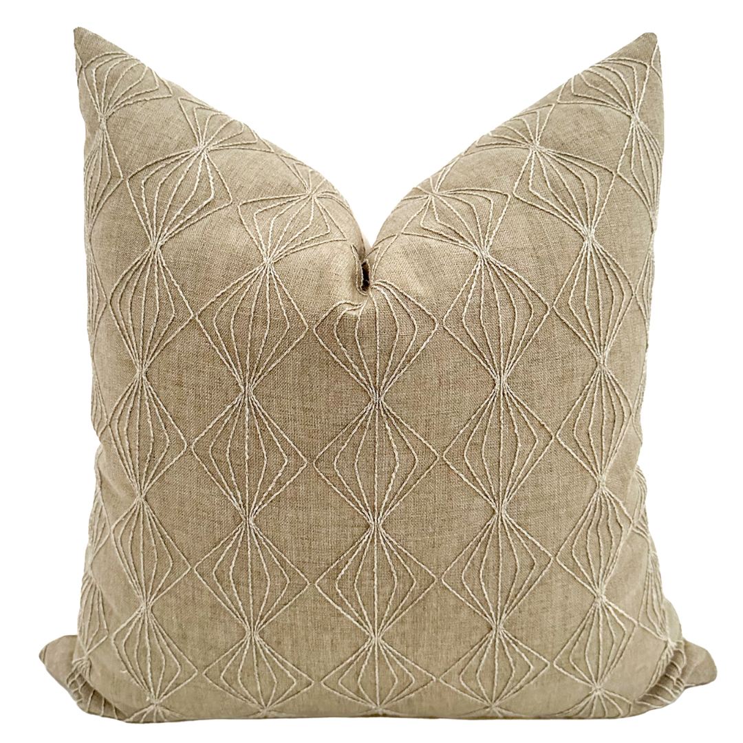 French Knots  Linen Pillow Cover