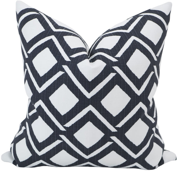 Geometric Blue Outdoor Pillow Cover