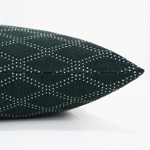 Green Diamonds Pillow Cover