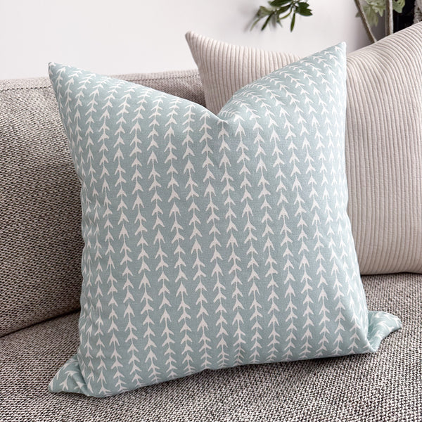Vine | Pale Blue Pillow Cover
