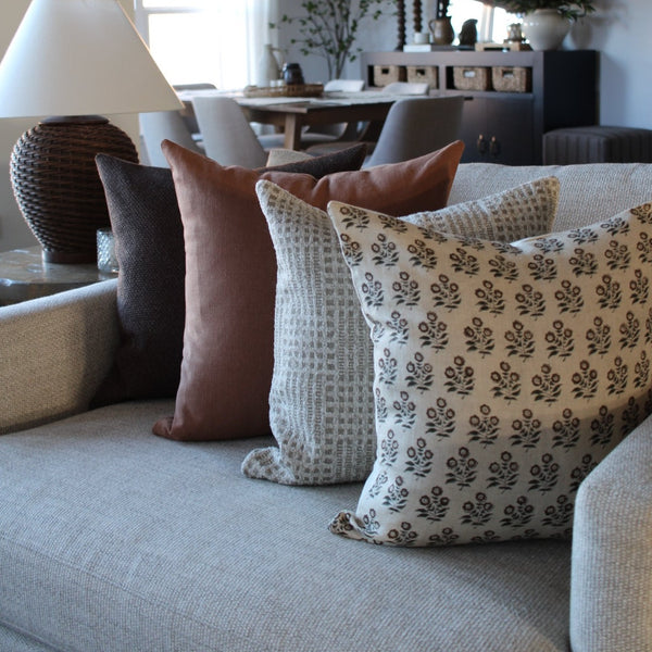 Patchwork Taupe Pillow Cover