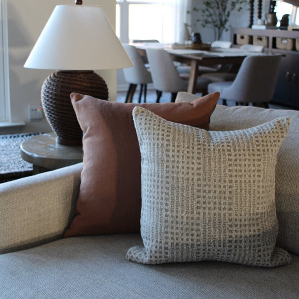 Patchwork Taupe Pillow Cover