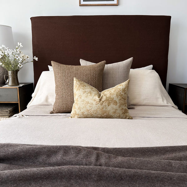 Farro Brown Pillow Cover