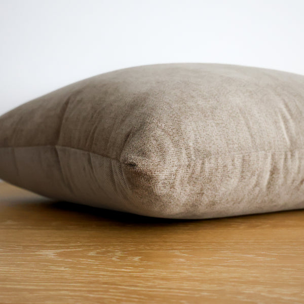 Velvety Taupe Pillow Cover