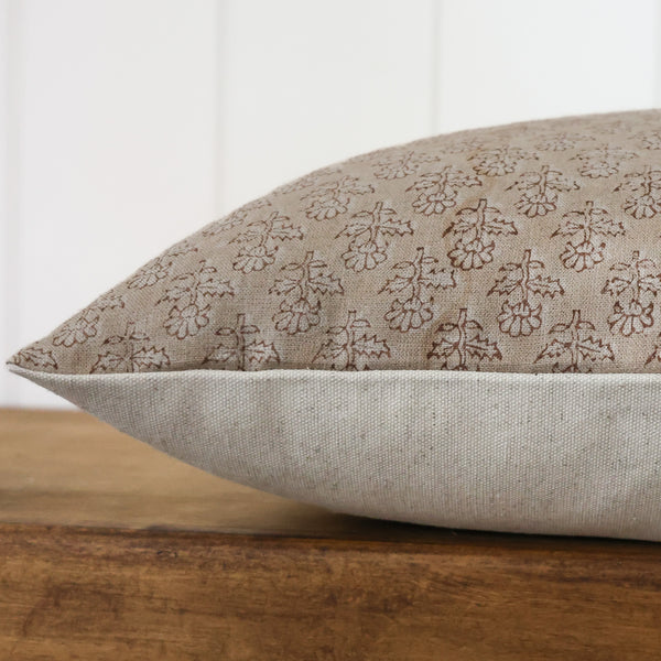 Rose Amour Block Print Pillow Cover