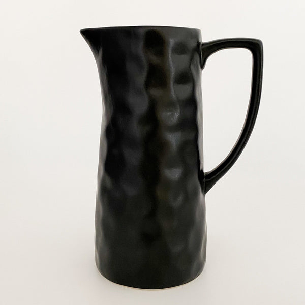 Black Serving Pitcher Hand-formed