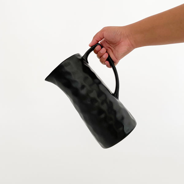 Black Serving Pitcher Hand-formed
