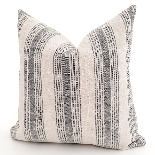 Olden Stripe Blue Pillow Cover