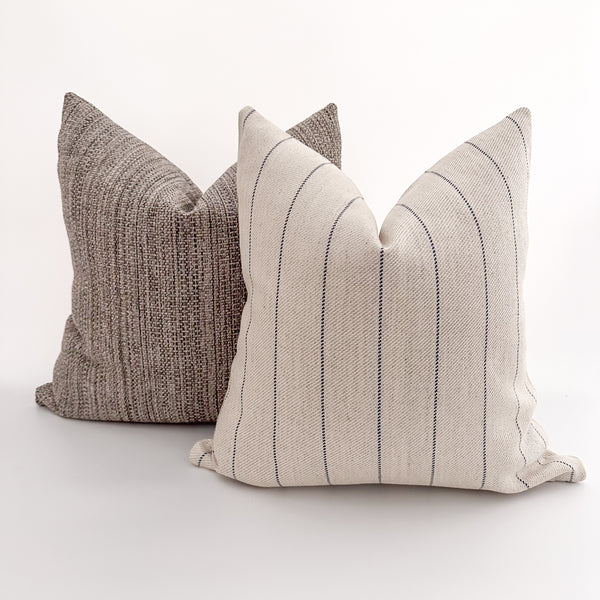 Antique Stripe | Blue Pillow Cover