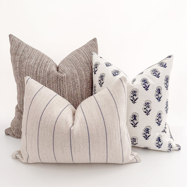 Antique Stripe | Blue Pillow Cover