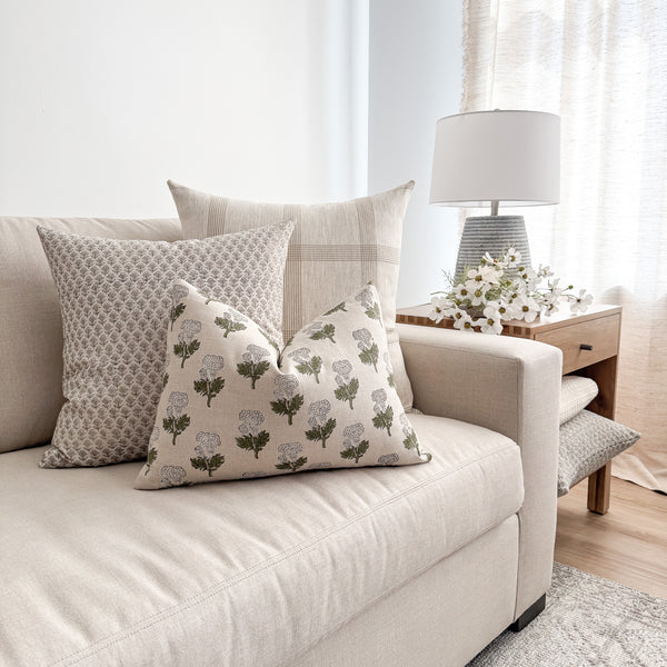 Linen Windowpane Pillow Cover
