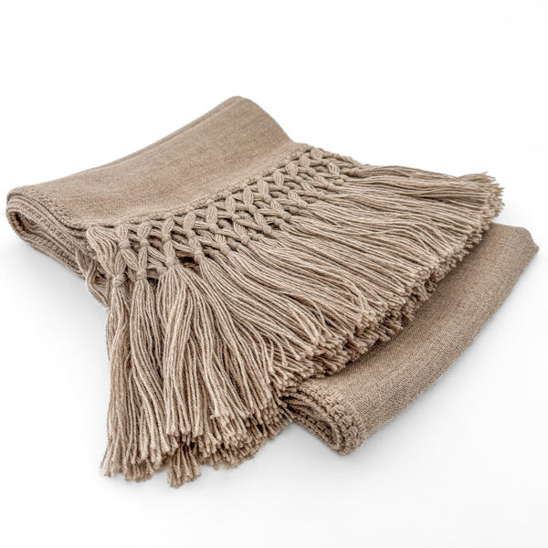 Baby Alpaca Throw | Soft Beige