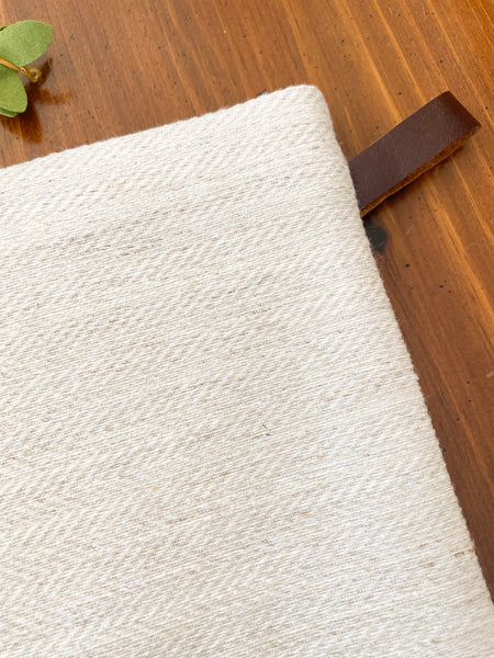 Basketweave Flax Linen | Boho Christmas Stocking