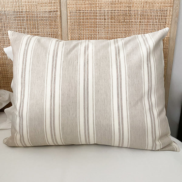 Vanilla Latte Stripes Pillow Sham