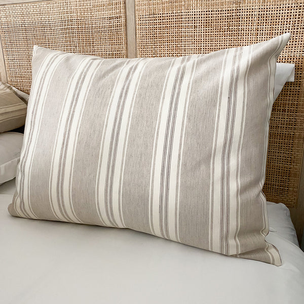 Vanilla Latte Stripes Pillow Sham