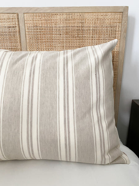 Vanilla Latte Stripes Pillow Sham
