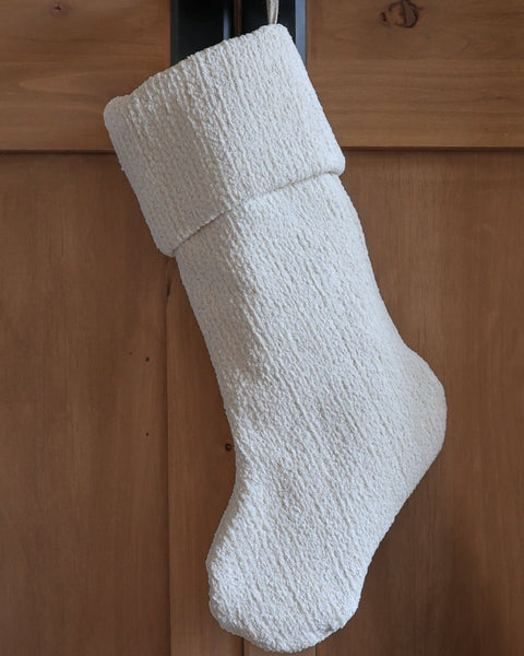 Textured White Christmas Stocking | Heritage Design