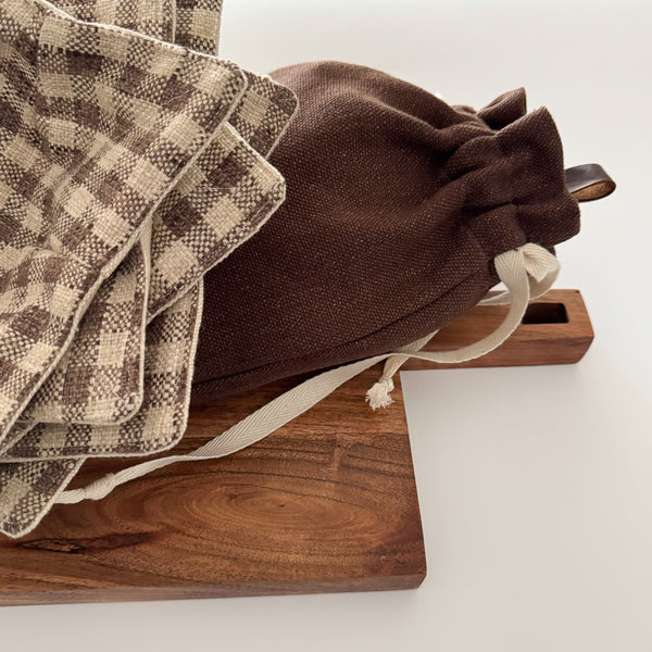 Gift Bundle 'Wooden Serving Board, Shopping Bag Organizer, & Bowl Cozy Set of 5'