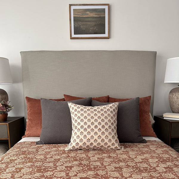 Washed Rust Velveteen Pillow Cover