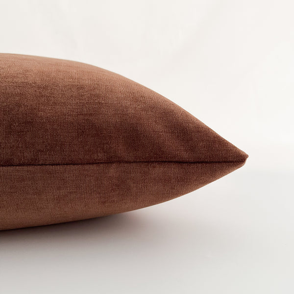 Washed Rust Velveteen Pillow Cover