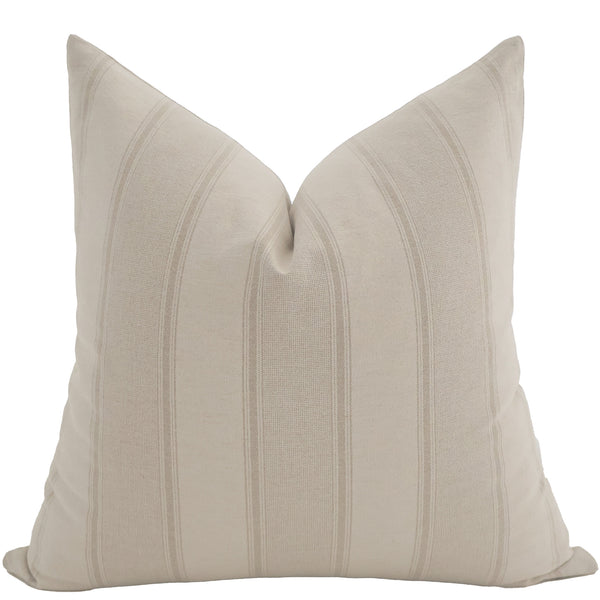 French Linen Stripe Pillow Cover