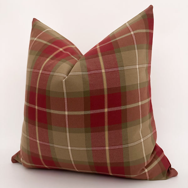 Country Christmas Plaid Pillow Cover