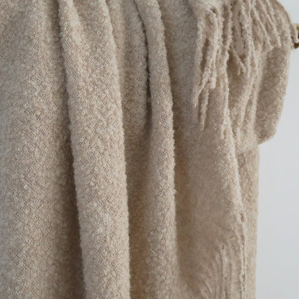 Boucle Alpaca Throw Blanket