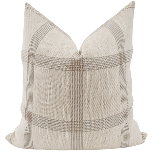 Linen Windowpane Pillow Cover