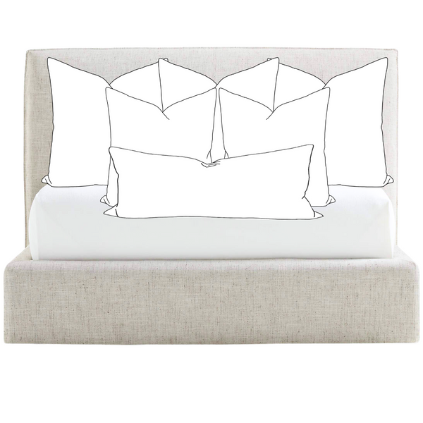 Bed Pillow Insert Combo for Long Lumbar