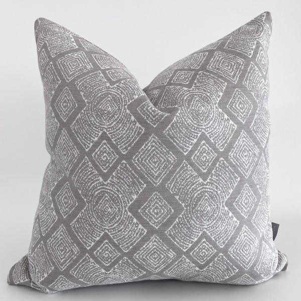 Madigan | Gray Outdoor Pillow Cover