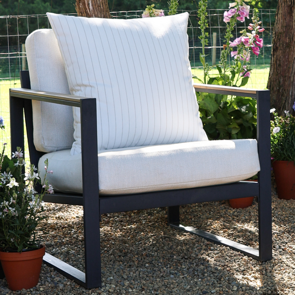 Minimal Stripe | Gray Outdoor Pillow Cover