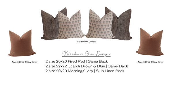 Modern Chic Living Room Pillow Combo