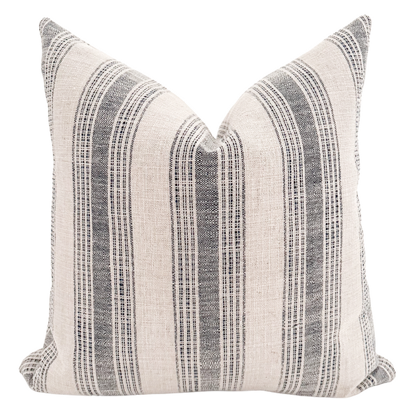 Olden Stripe Blue Pillow Cover
