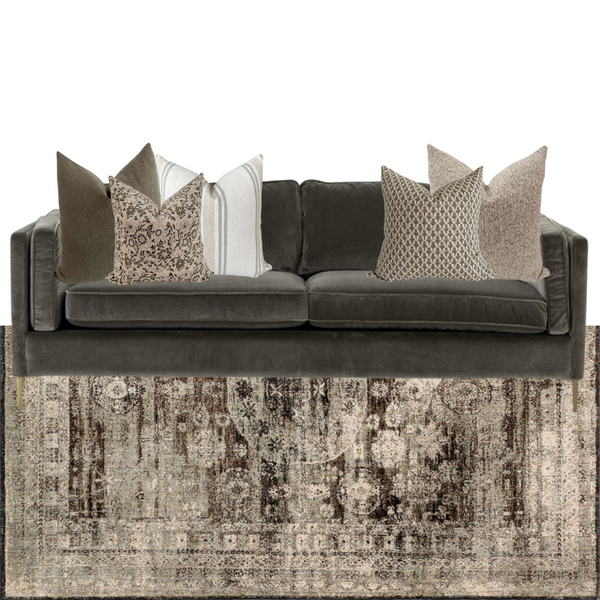 Sofa Pillow Combo 'Olive Harmony'