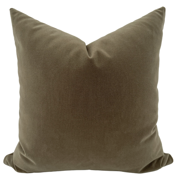 Olive Velvet Pillow Cover