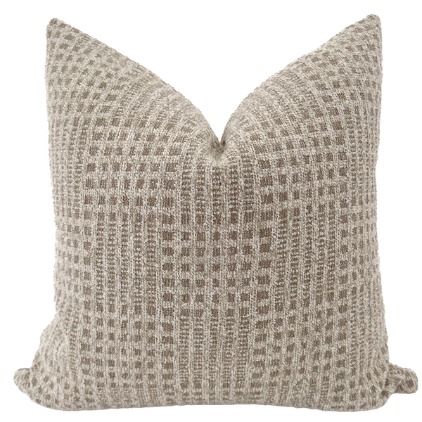Patchwork Taupe Pillow Cover
