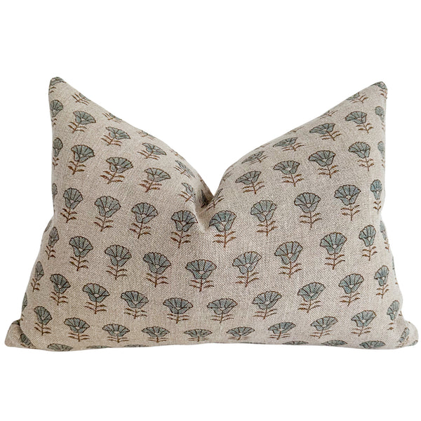 Morning Glory Linen Pillow Cover