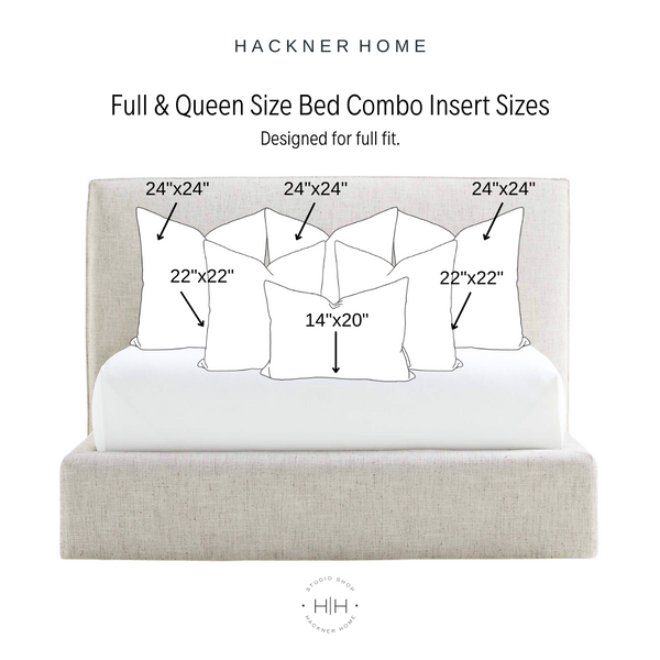 Bed Pillow Insert Combo for 14x20 Center