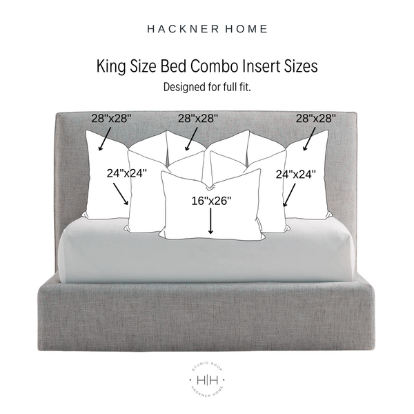 Bed Pillow Insert Combo for 16x26 Center