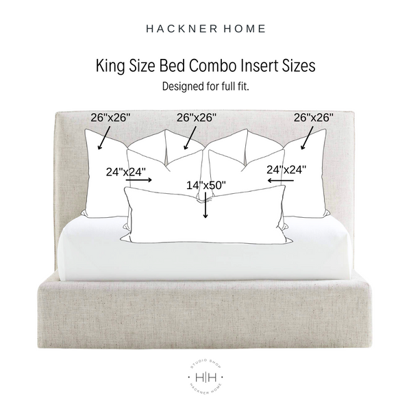 Bed Pillow Insert Combo for Long Lumbar