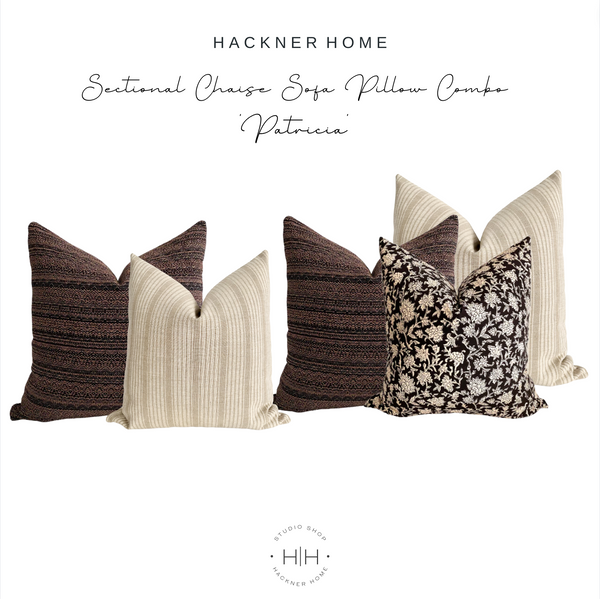Sectional Chaise Sofa Pillow Combo | Patricia