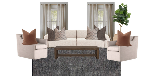 Modern Chic Living Room Pillow Combo