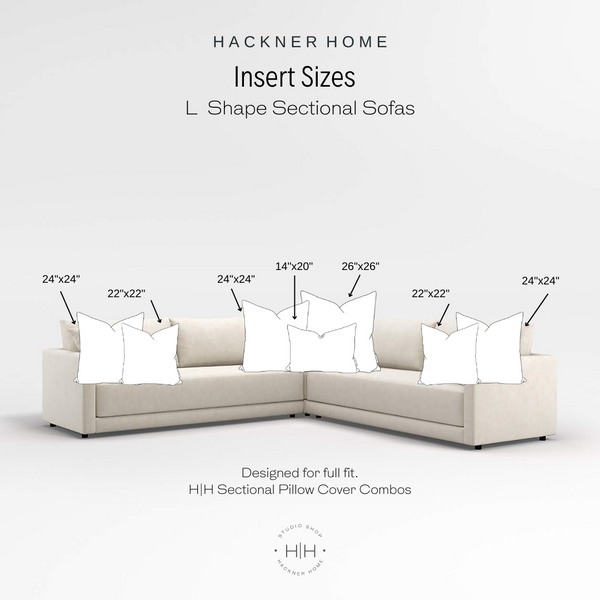 Sectional Pillow Inserts for L-Shaped Bench | Lumbar Center Design