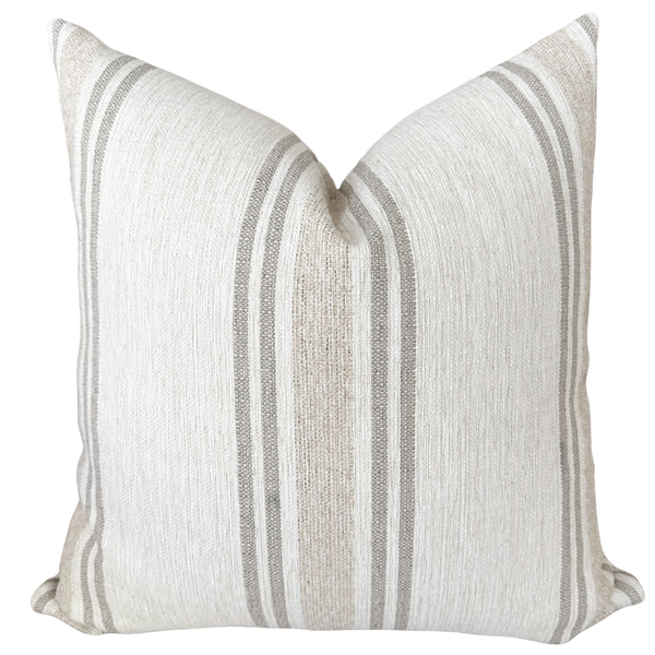 Timeless Stripe | Neutral Indoor/Outdoor Pillow Cover